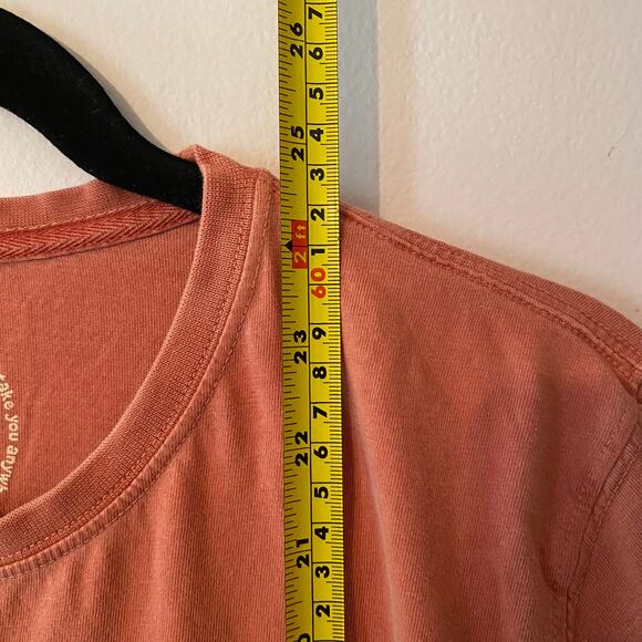 Life Is Good Women's size Medium Pink Red Long Sleeve Shirt Green Heart Cotton - Picture 8 of 9